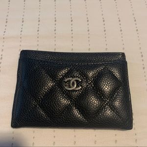 Authentic Chanel Caviar Quilted Card Holder